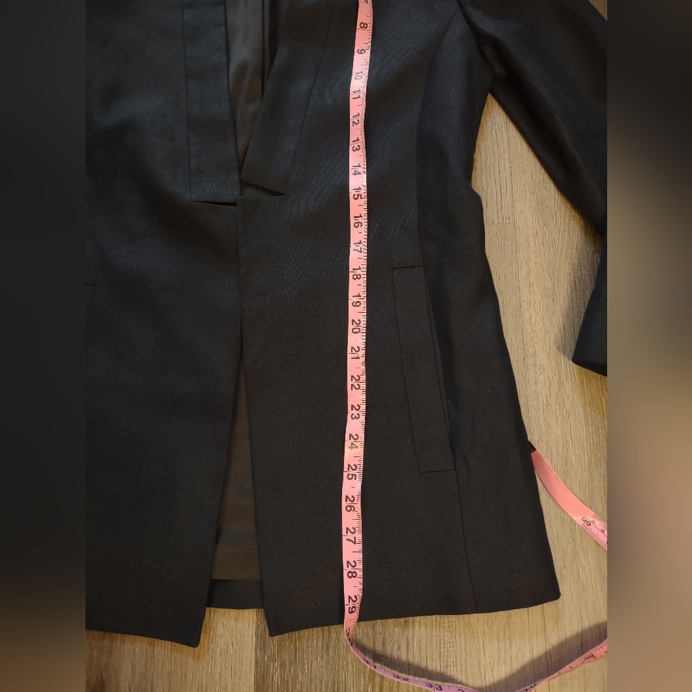 AYR Linen Navy Blue  Women's Blazer Sz 6 - Picture 7 of 12